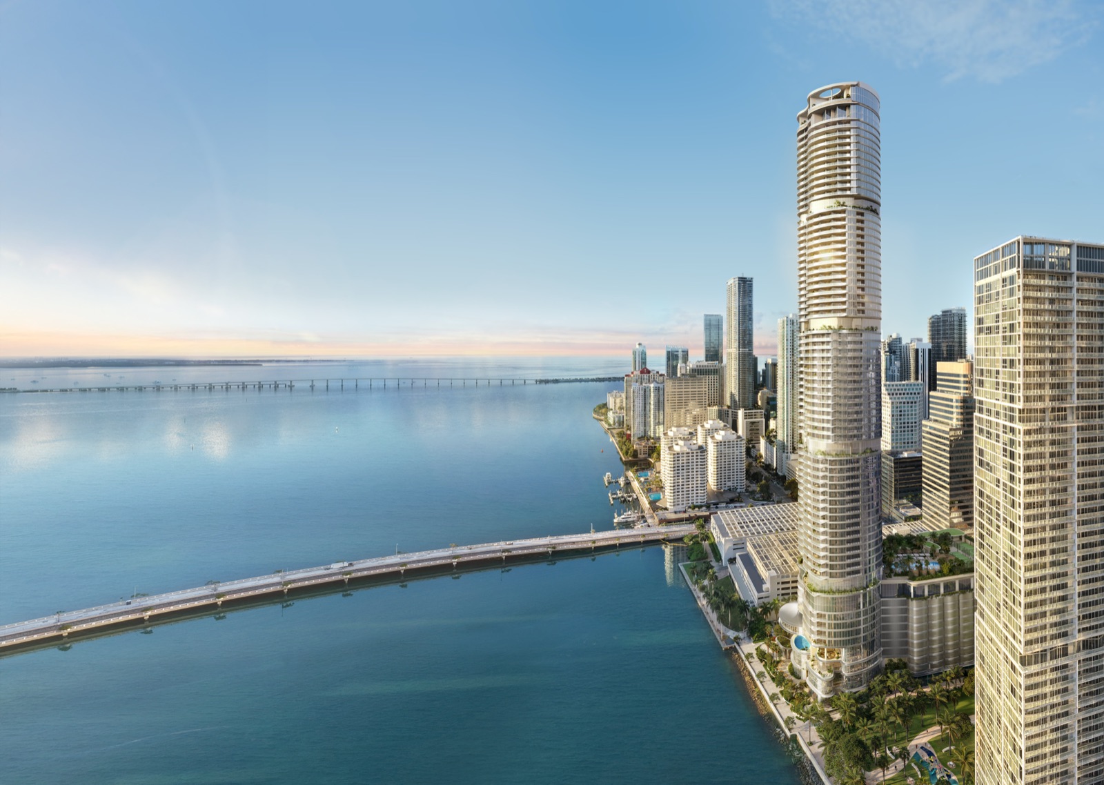 619 Brickell by Nobu — luminous 75-story tower on Brickell Bay by Foster + Partners.